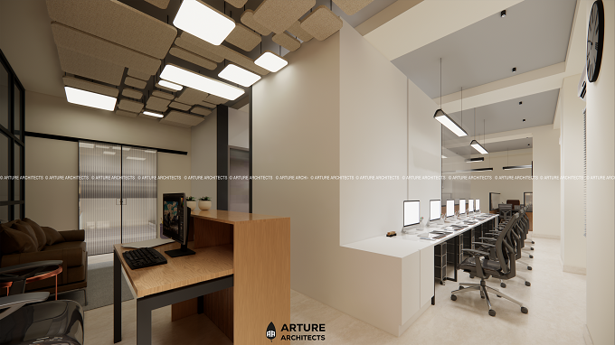 Linear Workstation Layout